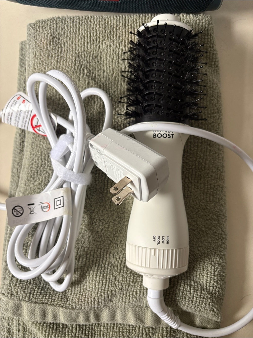 White Hot Air Round Brush Hair Styler - Volumizing Blow Dry Tool